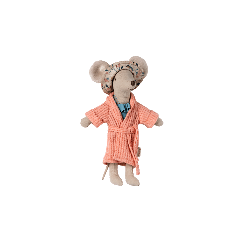 Mum/Dad Mouse Outfit - Coral Bathrobe