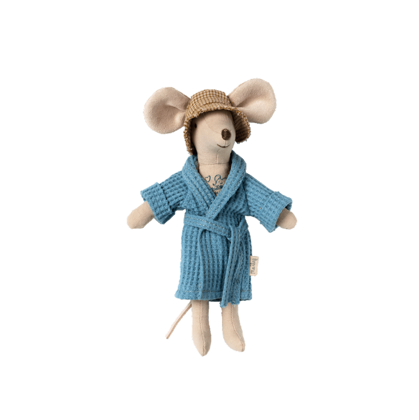 Mum/Dad Mouse Outfit - Dusty Blue Bathrobe