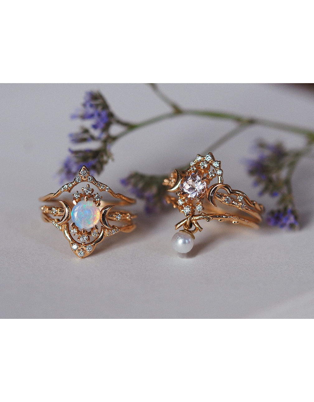 Morganite Wandering Star Ring