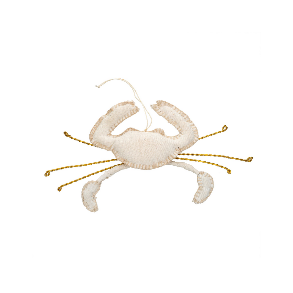 Canvas Crab Ornament