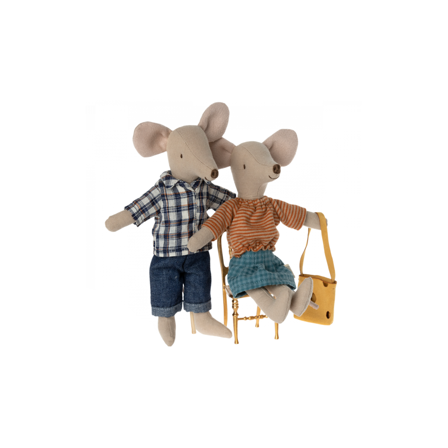 Dad Mouse Clothes - Flannel Shirt + Jeans
