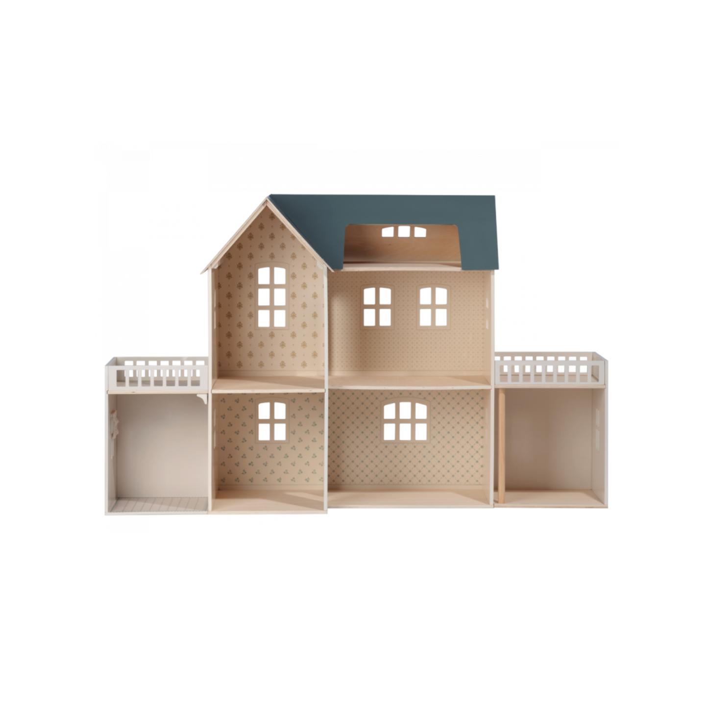 House of Miniature Doll House with Wallpaper