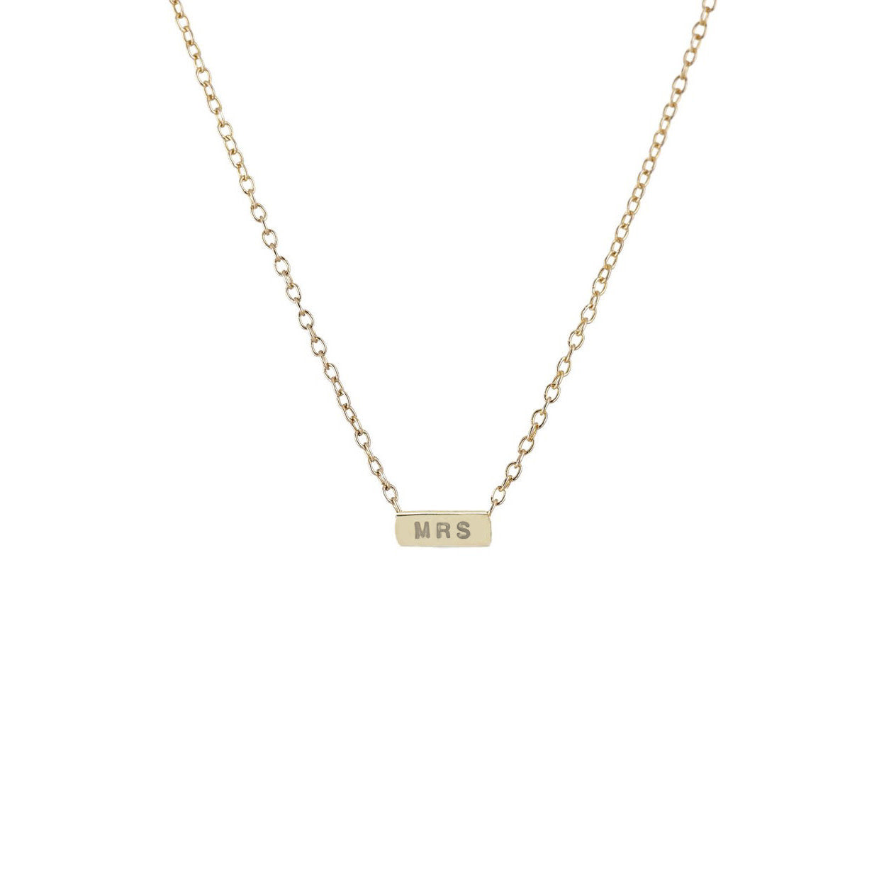 'MRS' Necklace - Gold