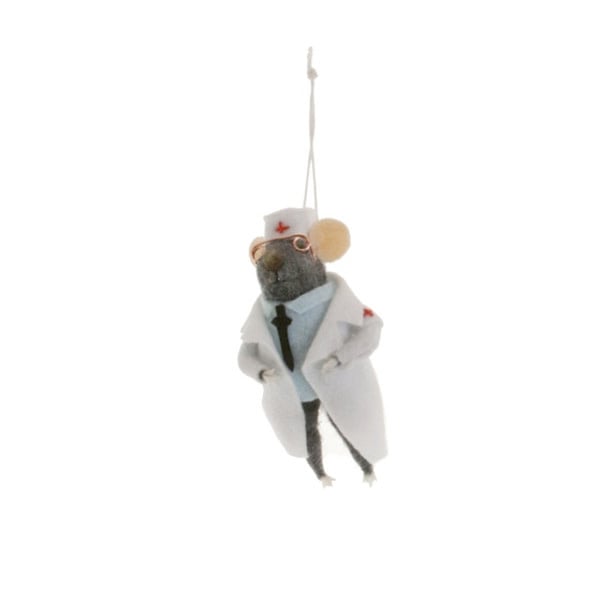 DOCTOR (w/ Copper Spectacles) MEDICAL MOUSE ORNAMENT