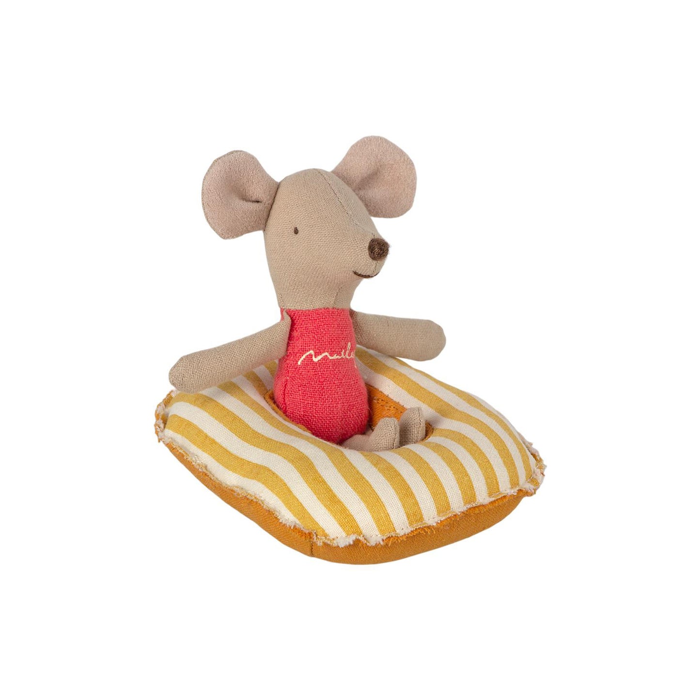 Mini Rubber Boat - Yellow Stripe
