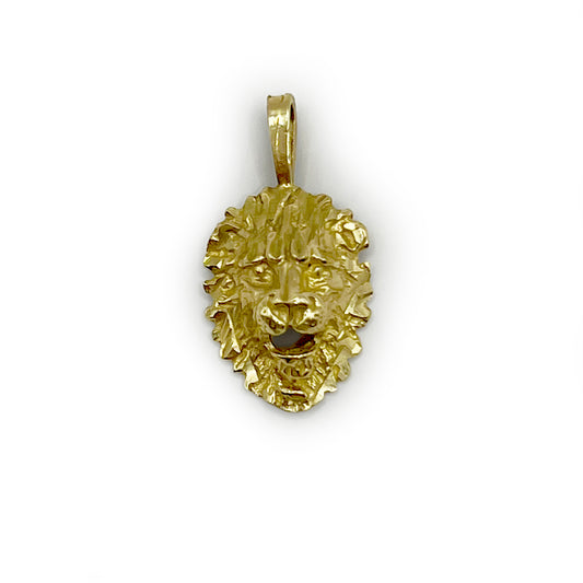 Estate Roaring Lion 10k Yellow Gold Charm