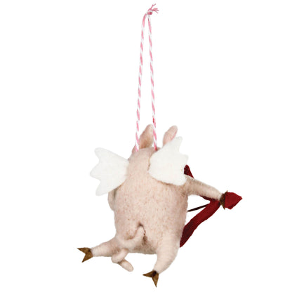 Cupid Pig Ornament