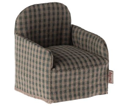 Mouse Chair - Thin Green Checker