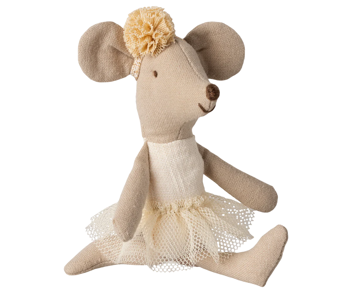 Little Sister Ballerina Mouse - Off White