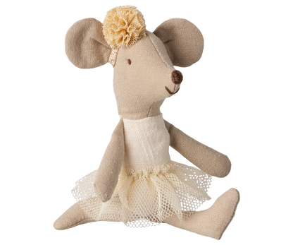 Little Sister Ballerina Mouse - Off White