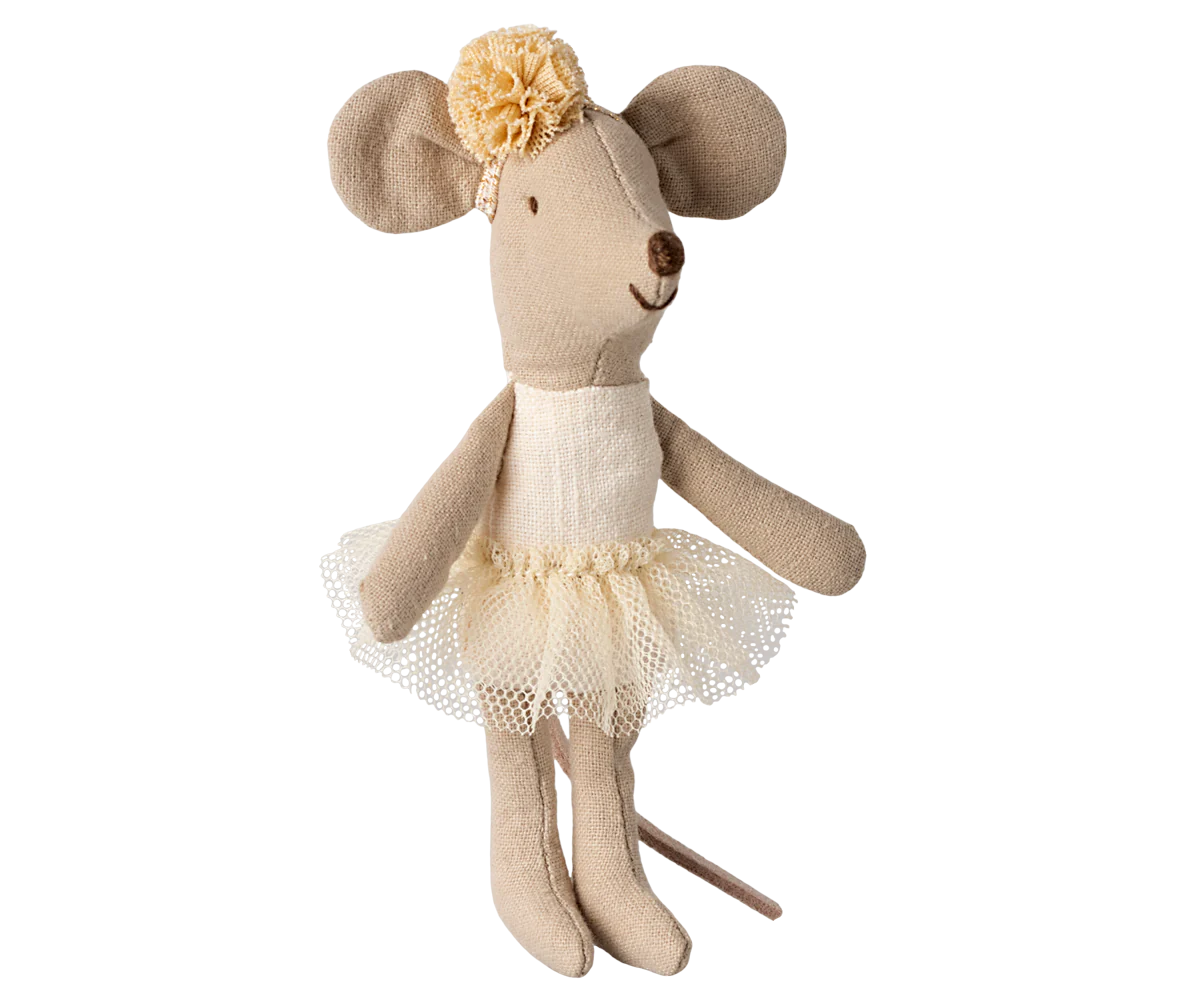Little Sister Ballerina Mouse - Off White