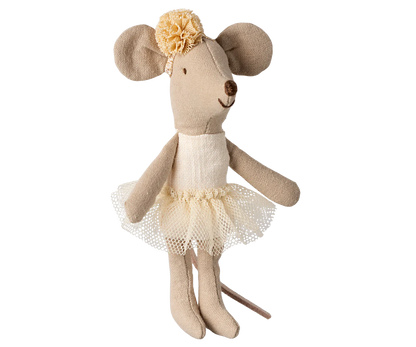 Little Sister Ballerina Mouse - Off White
