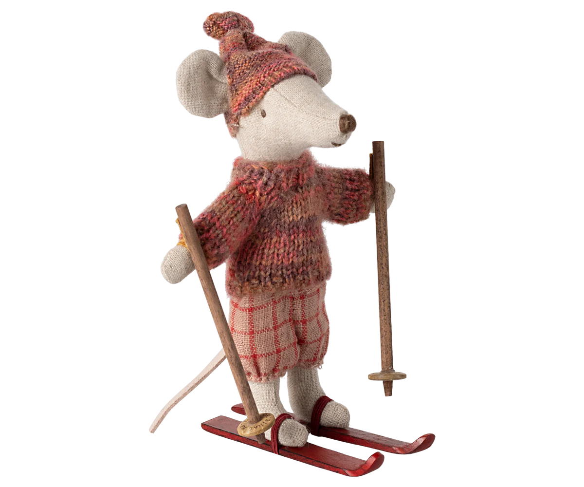 Big Sister Mouse Winter Ski Set - Rose
