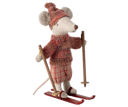 Big Sister Mouse Winter Ski Set - Rose