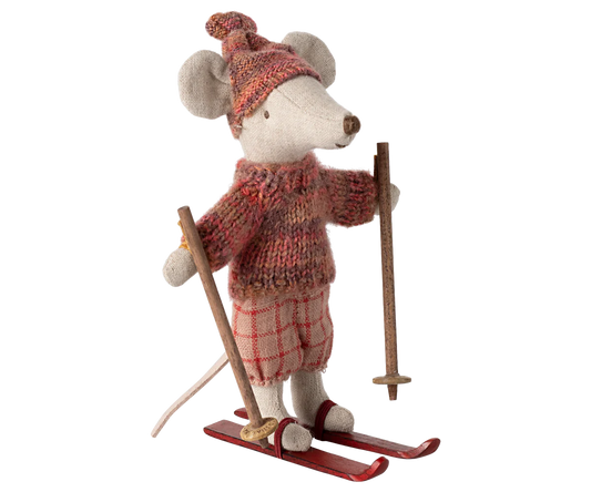Big Sister Mouse Winter Ski Set - Rose