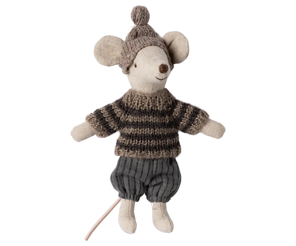 Big Brother Winter Mouse with Ski Set - Grey