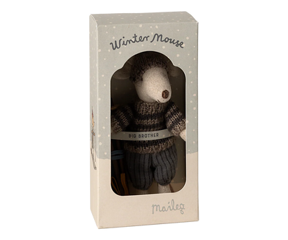 Big Brother Winter Mouse with Ski Set - Grey