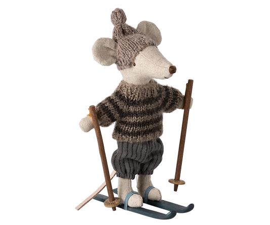 Big Brother Winter Mouse with Ski Set - Grey