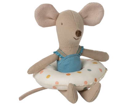Beach Little Sister Mouse with Float - Multi Dot