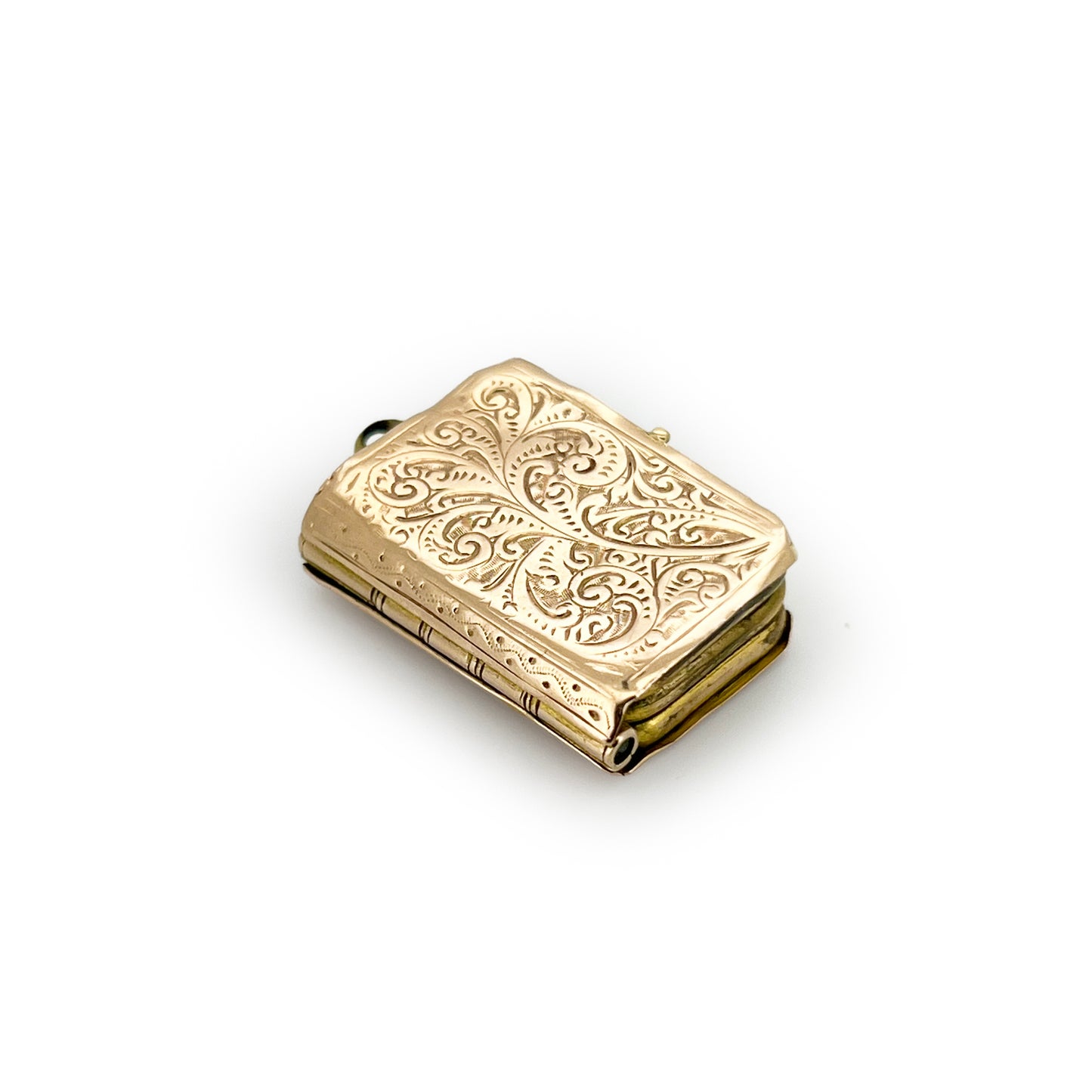 Antique Victorian 9ct Yellow Gold Book Locket Charm