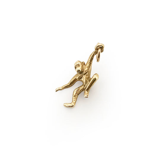 Vintage 9ct Yellow Gold Monkey Charm