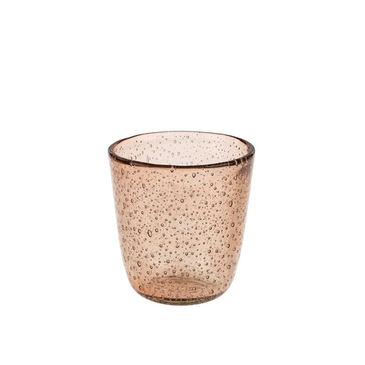 Bubble Glass Votive - Pink
