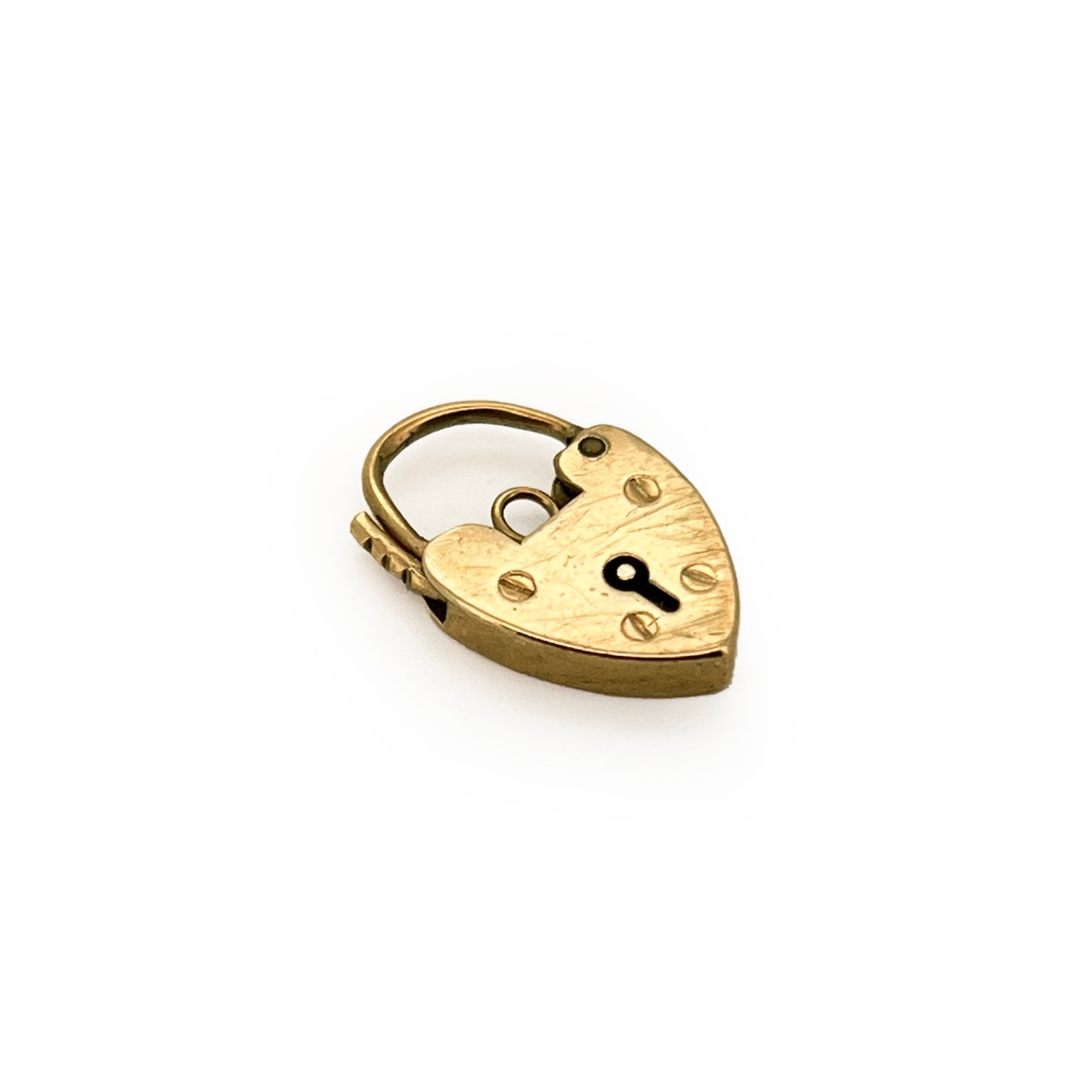 Vintage Small 9ct Yellow Gold Heart Lock Charm