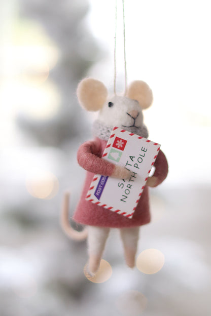 Letter to Santa Lucy Mouse Ornament