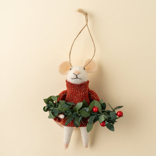 Winter Bough Winston Mouse Ornament