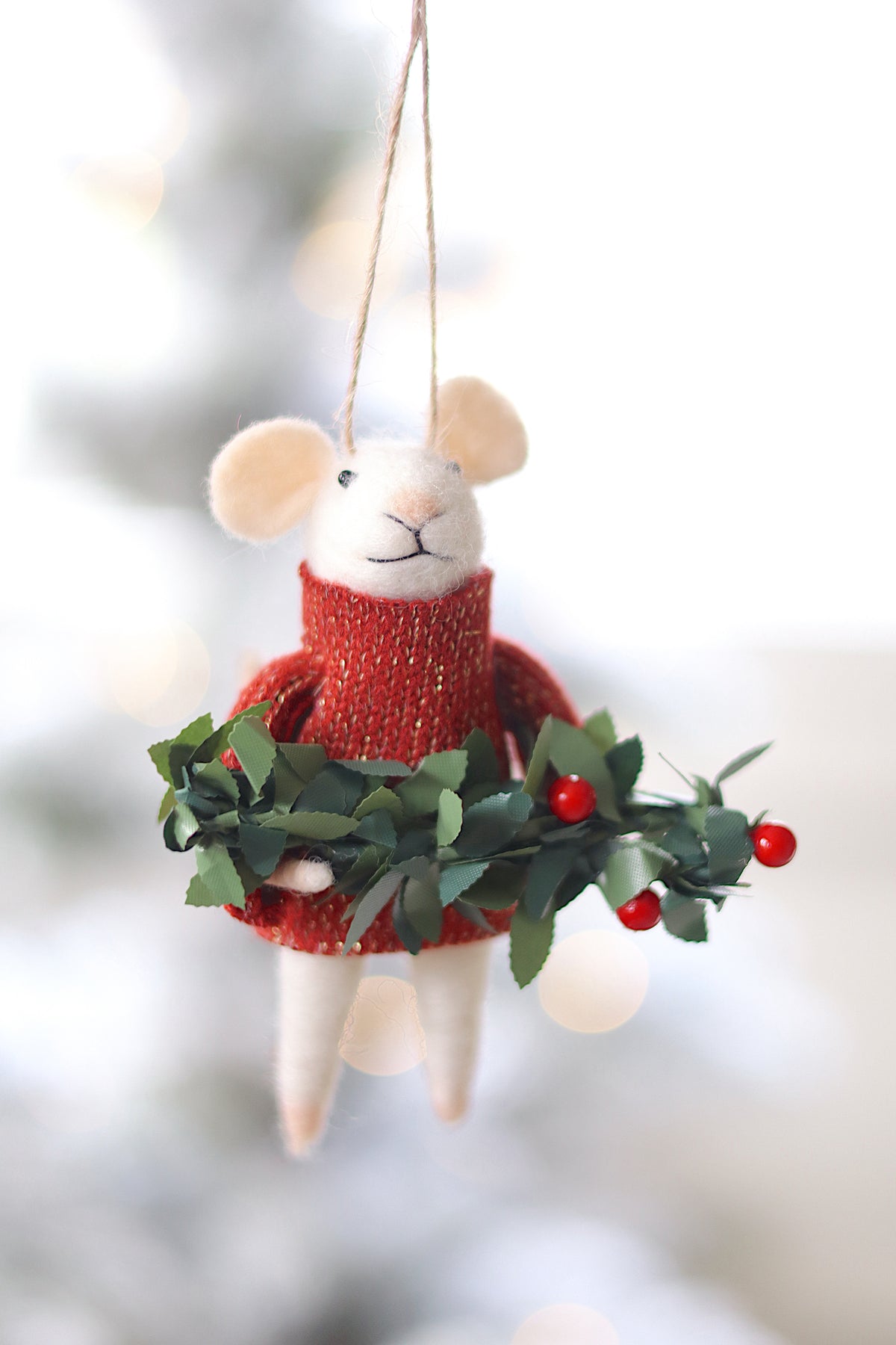 Winter Bough Winston Mouse Ornament