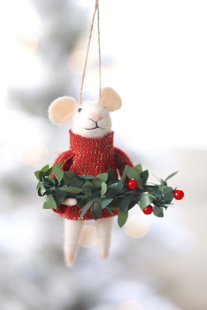 Winter Bough Winston Mouse Ornament