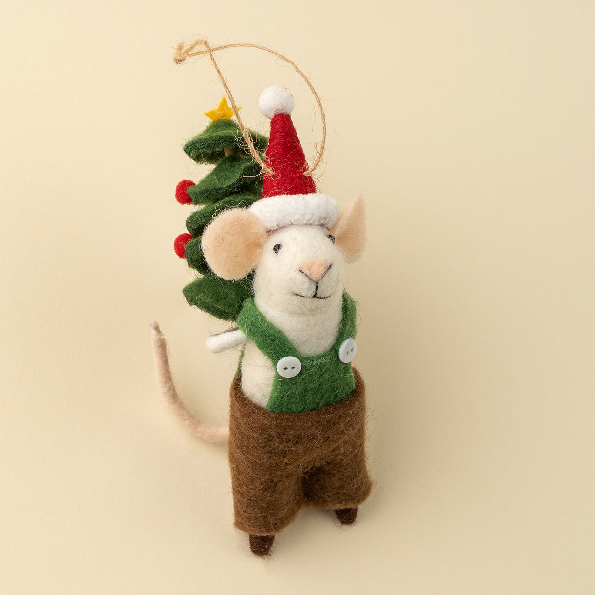 Tree Toting Tom Mouse Ornament