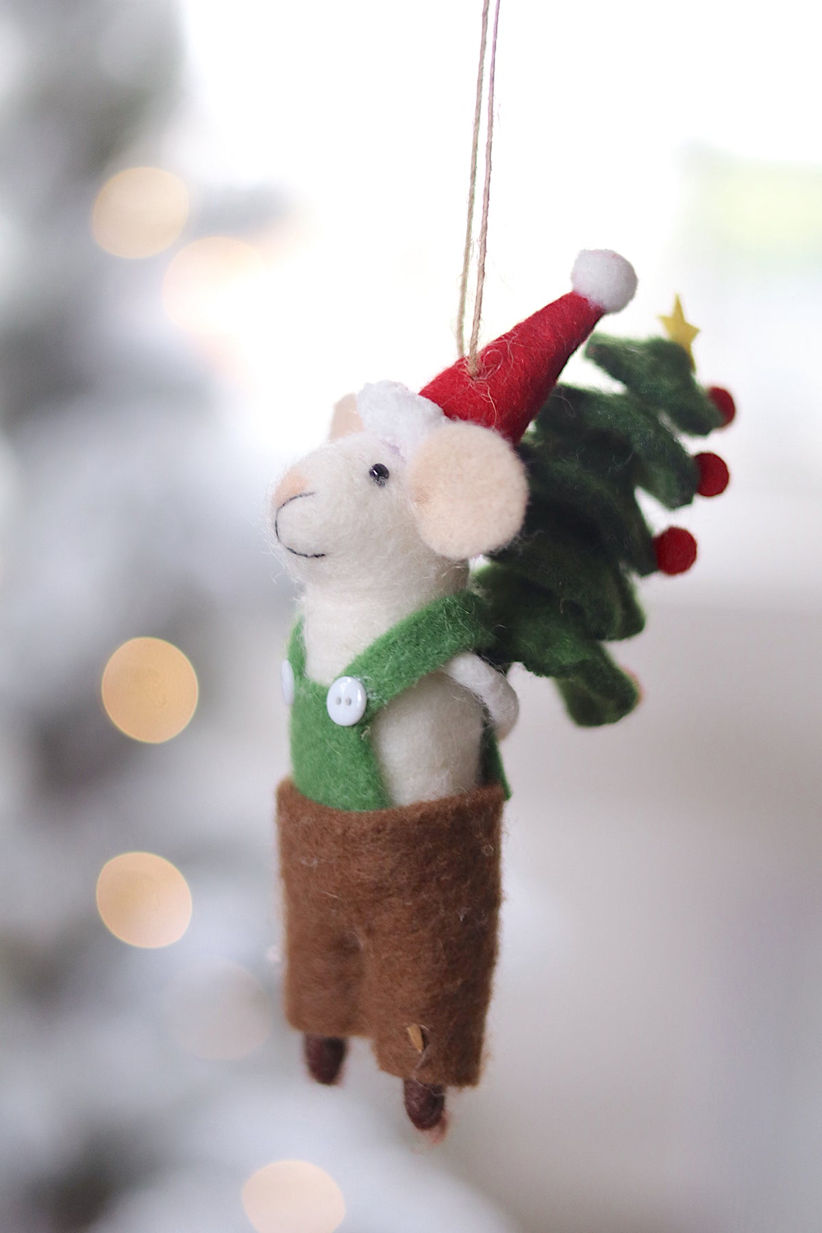 Tree Toting Tom Mouse Ornament