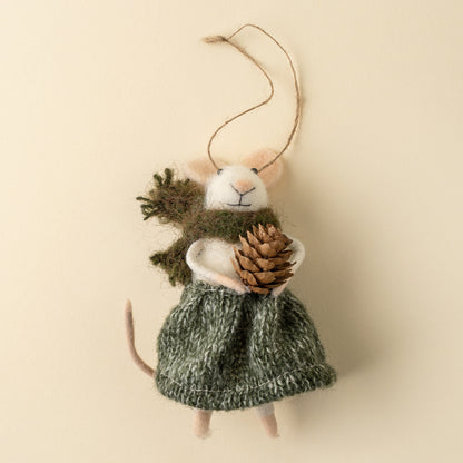 Pinecone Patrice Mouse Ornament