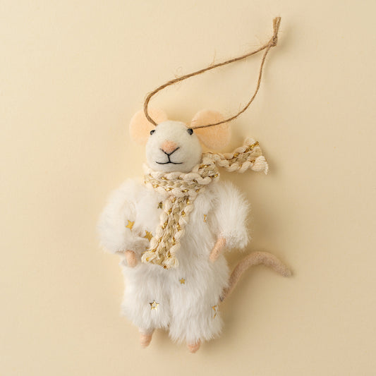 Winter White Wendy Mouse Ornament