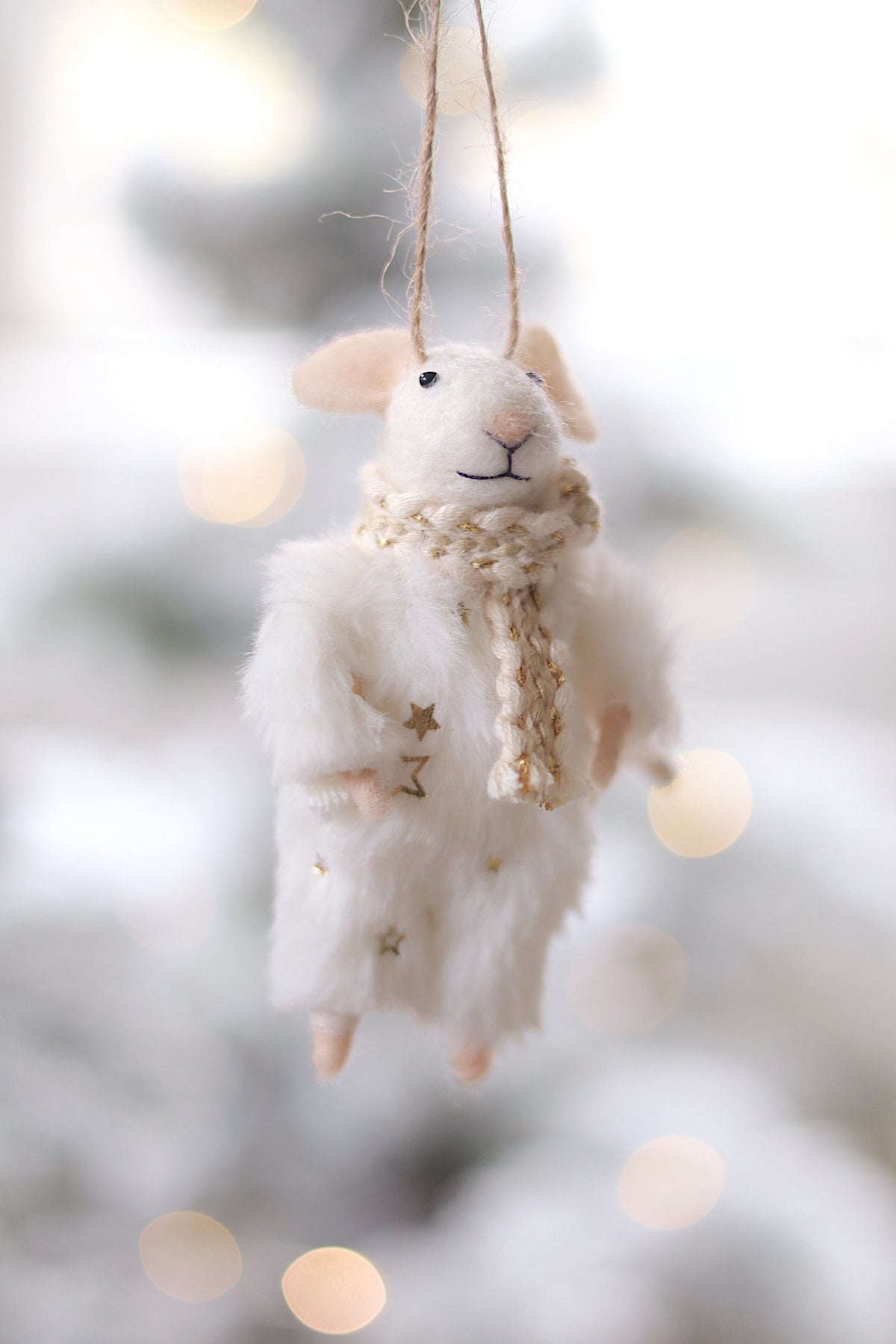 Winter White Wendy Mouse Ornament