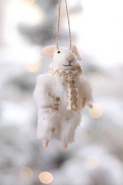 Winter White Wendy Mouse Ornament