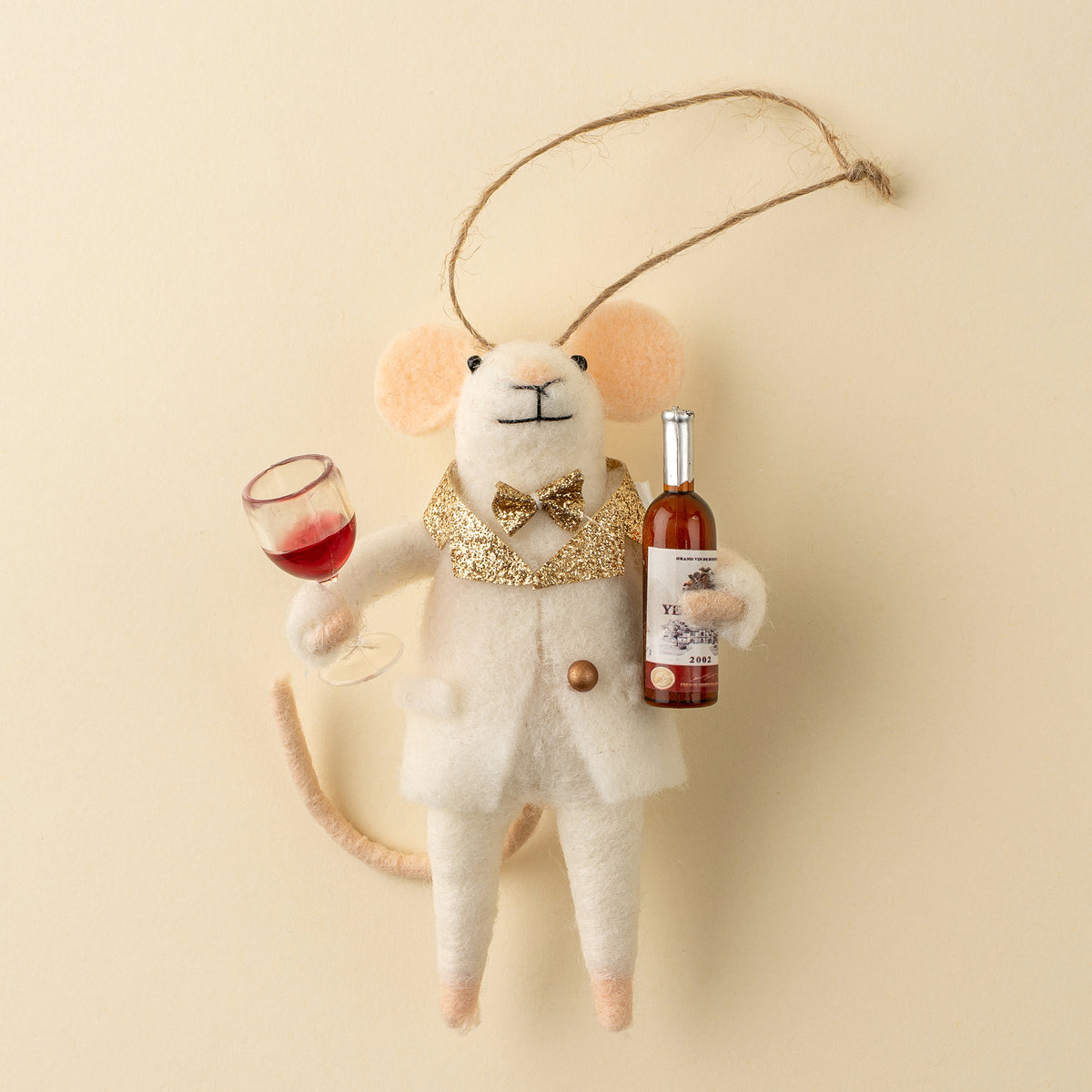 Cheers-to-You Chuck Mouse Ornament
