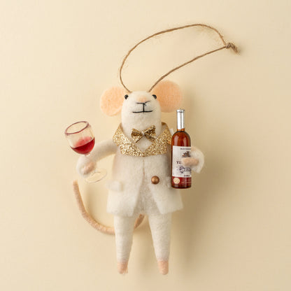 Cheers-to-You Chuck Mouse Ornament