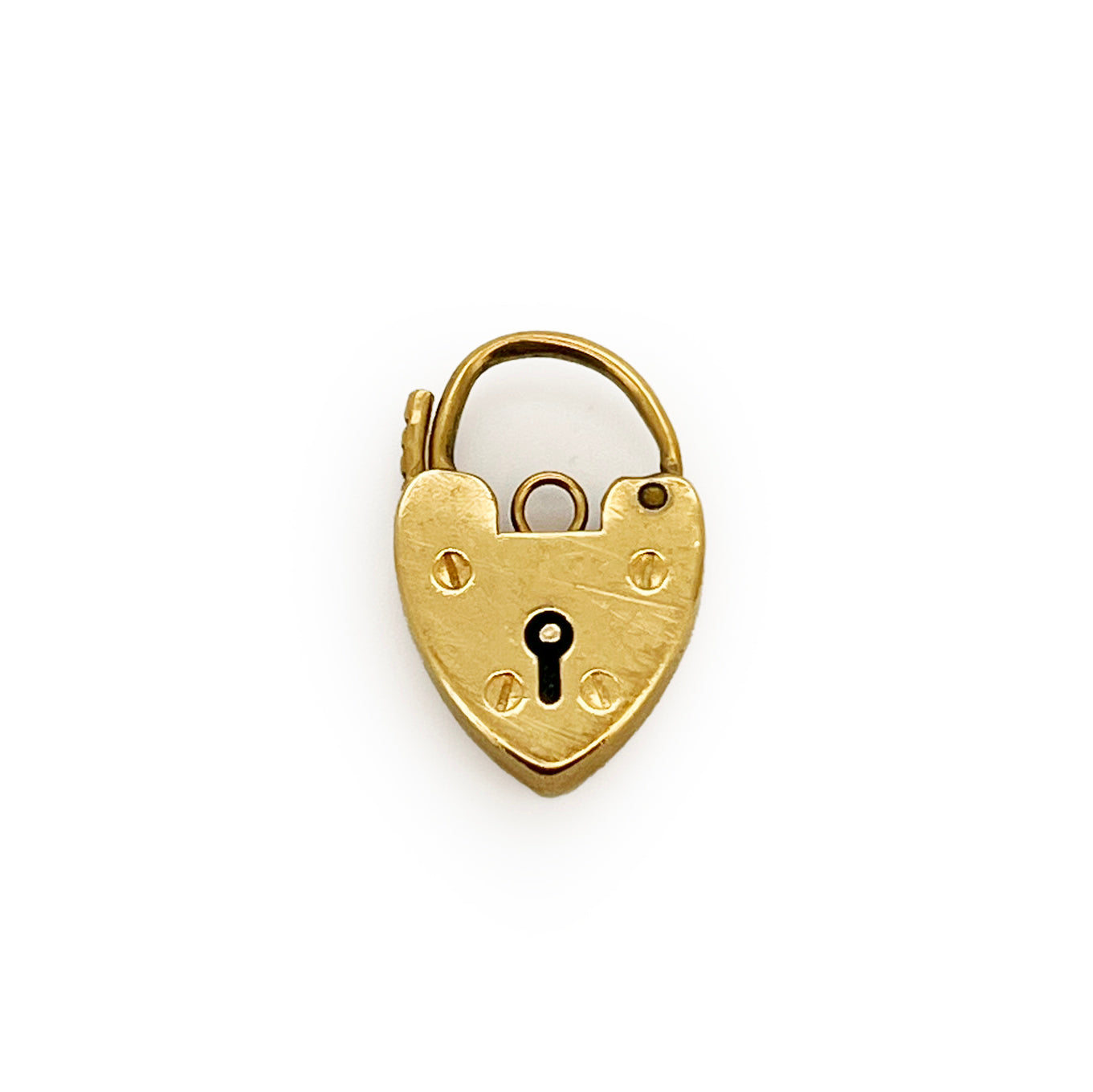 Vintage Small 9ct Yellow Gold Heart Lock Charm