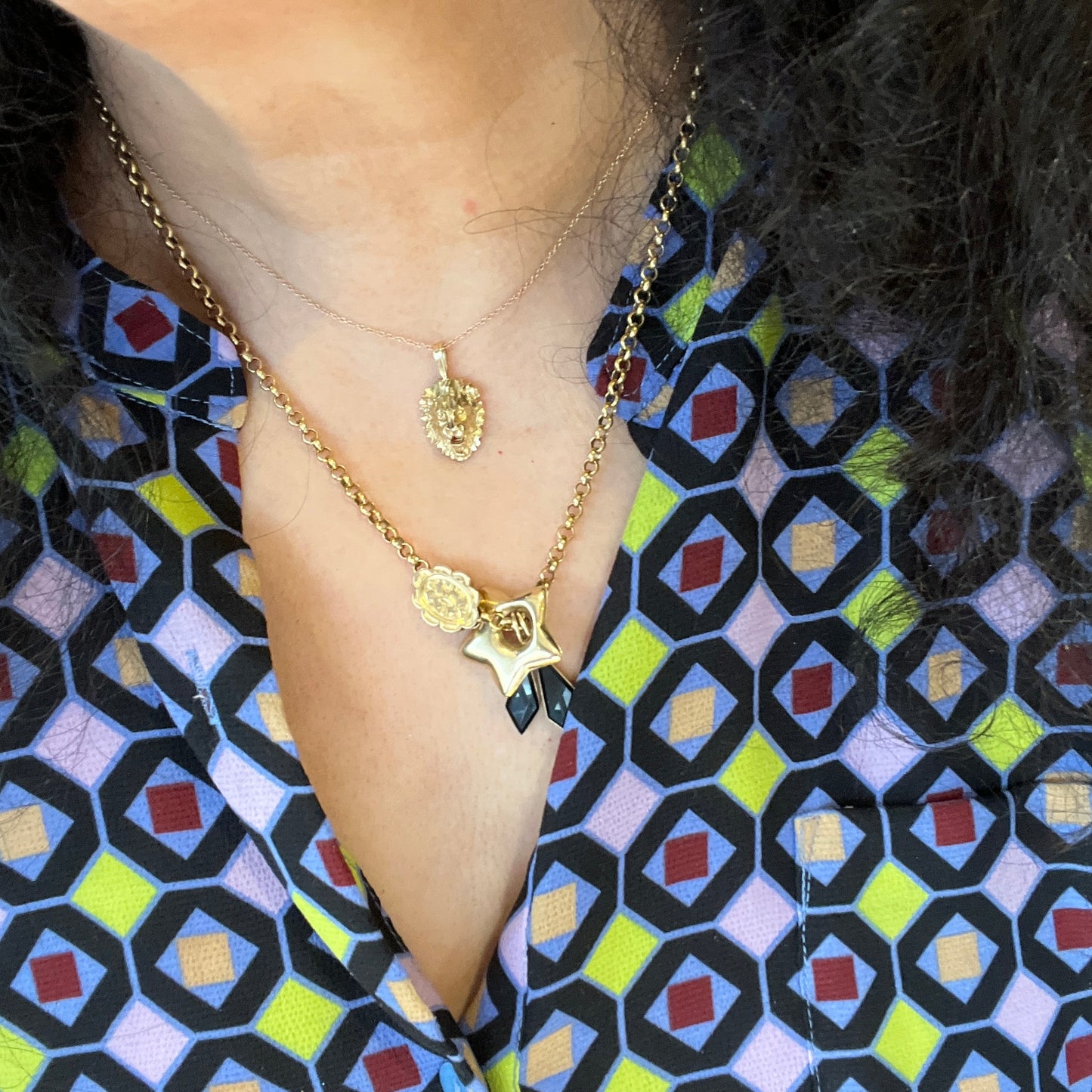 Estate 14k Yellow Gold Puffy Star Charm