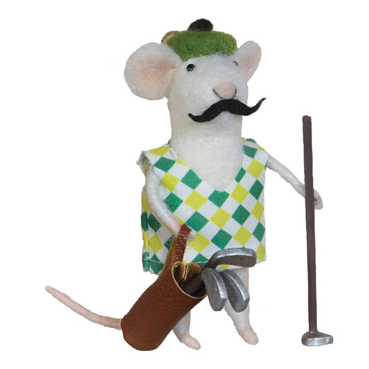 Golfer Mouse Ornament