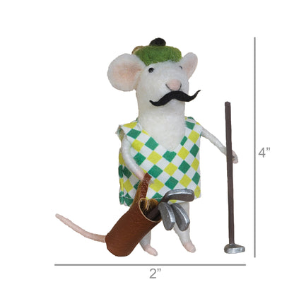 Golfer Mouse Ornament
