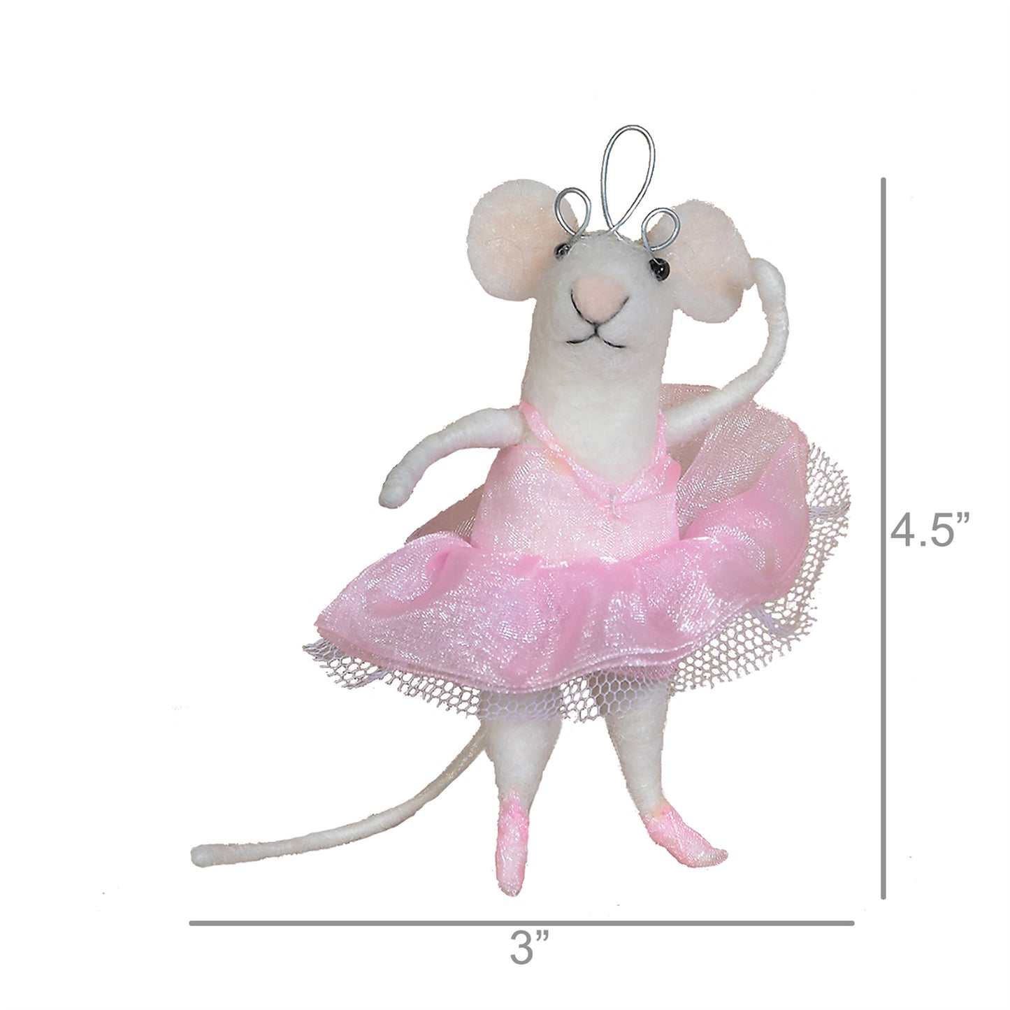 Ballerina Mouse Ornament