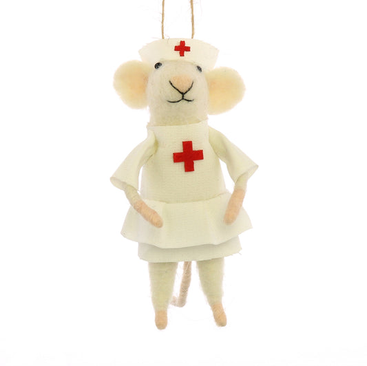 Nurse Mouse Ornament