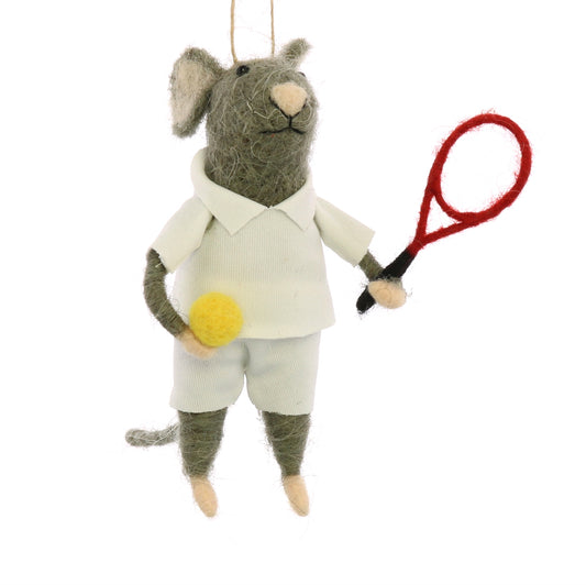 Tennis Player Mouse Ornament