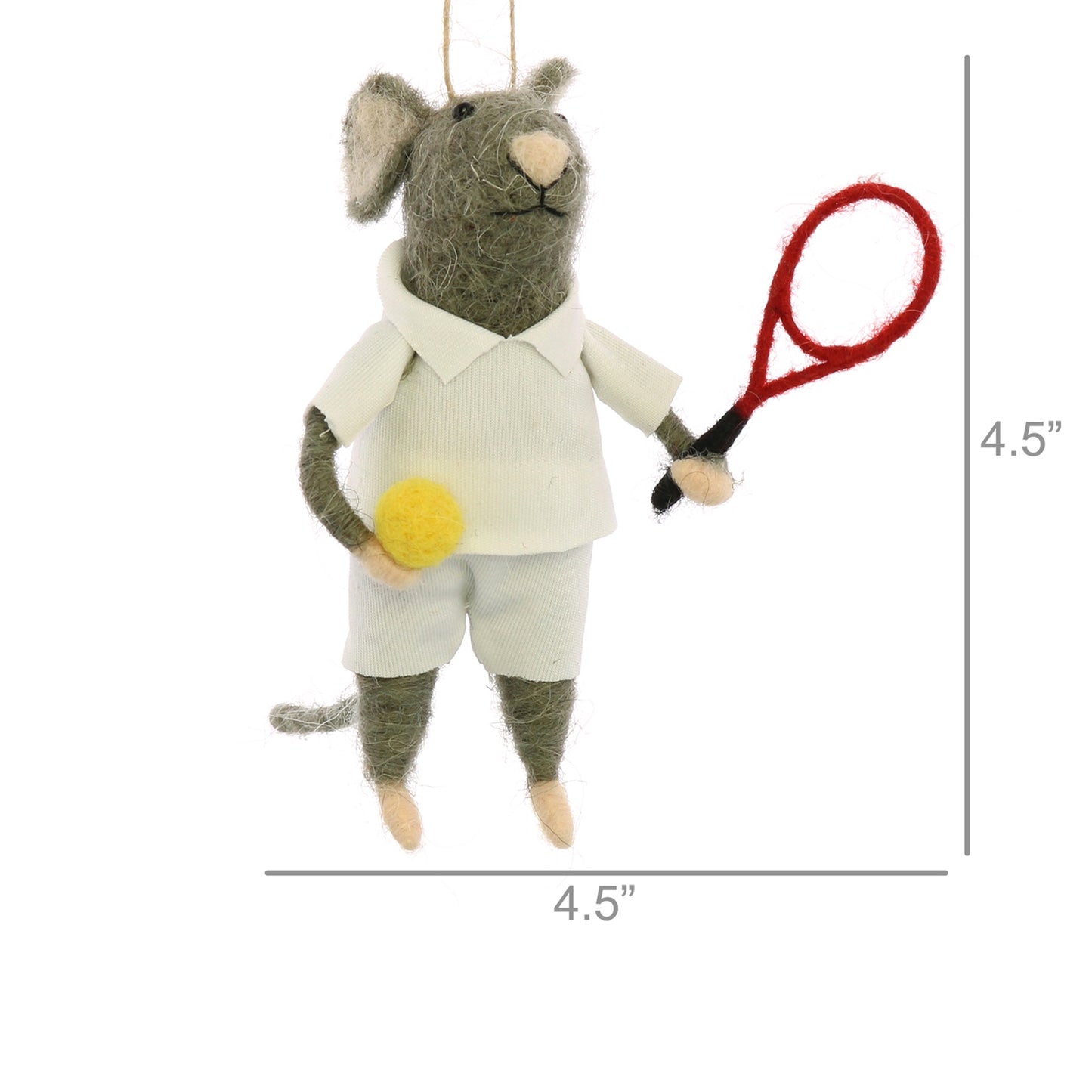 Tennis Player Mouse Ornament