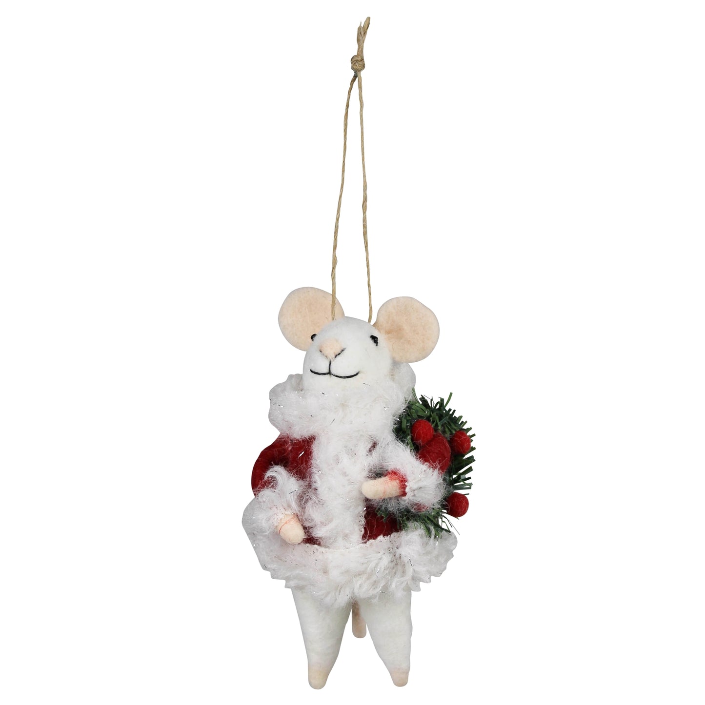 Green Wreath Mouse Ornament