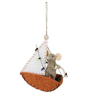 Sailboat Mouse Ornament