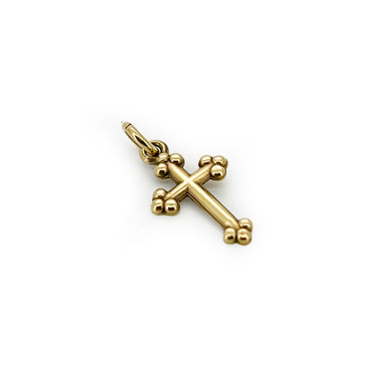 Vintage 9ct Yellow Gold Tiny Cross Charm